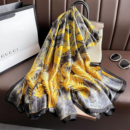 Fashion Scarves Scarf 100% Silk Feeling Scarf Silk Like Scarves Long Lightweight Sunscreen Shawls for Women