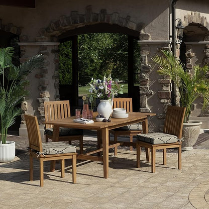 Arden Foam Outdoor Round Back Seat Cushion, 20 x 19, Made with ProFoam, Rain-Proof, Fade Resistant, Tan Diamond Trellis