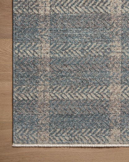 Loloi Angela Rose Ember Collection EMB-03 Blue/Beige 2'-7" x 10'-0" Runner Rug