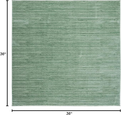 SAFAVIEH Vision Collection Accent Rug - 3' Square, Light Green, Modern Ombre Design, Non-Shedding & Easy to Clean, Ideal for Foyer, Entryway, Bedroom, Accent Space (VSN606X)
