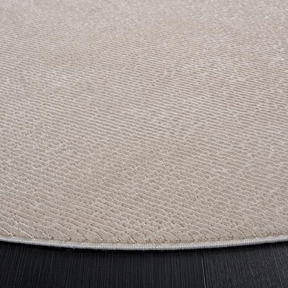 SAFAVIEH Revive Collection Area Rug - 6'7" Round, Beige, Solid Design, Non-Shedding & Easy Care, Ideal for High Traffic Areas in Living Room, Bedroom (REV102B)