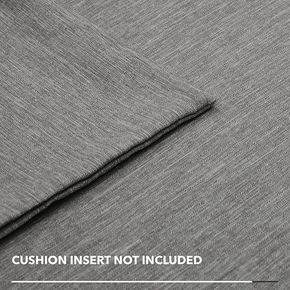 Deconovo Soft Cushion Covers Pillow Covers Faux Linen Pillow Covers with Invisible Zipper for Sofa 18x18 Inch Grey 4 Pcs Case Only No Insert