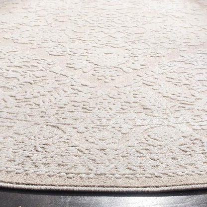 SAFAVIEH Area Rug 3' Round - Reflection Collection - Beige & Cream, Non-Shedding & Easy Cleaning, Ideal for Entryway, Living Room, Bedroom (RFT668A)