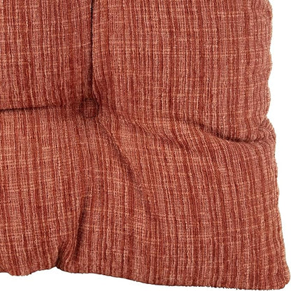 Klear Vu Gripper Overstuffed Universal Non-Slip Dining Chair Cushions for Kitchen Decor or Office Use, U-Shaped Skid-Proof Seat Pad, 17x17 Inches, 2 Count (Pack of 1), Clay