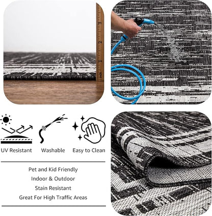 Keen Home Design Outdoor Runner Rug - 2x8 Washable Indoor/Outdoor Rug for Patio, Balcony, Kitchen, Garden, Beach, Deck and Porch. Size: 2'2" x 7'7"