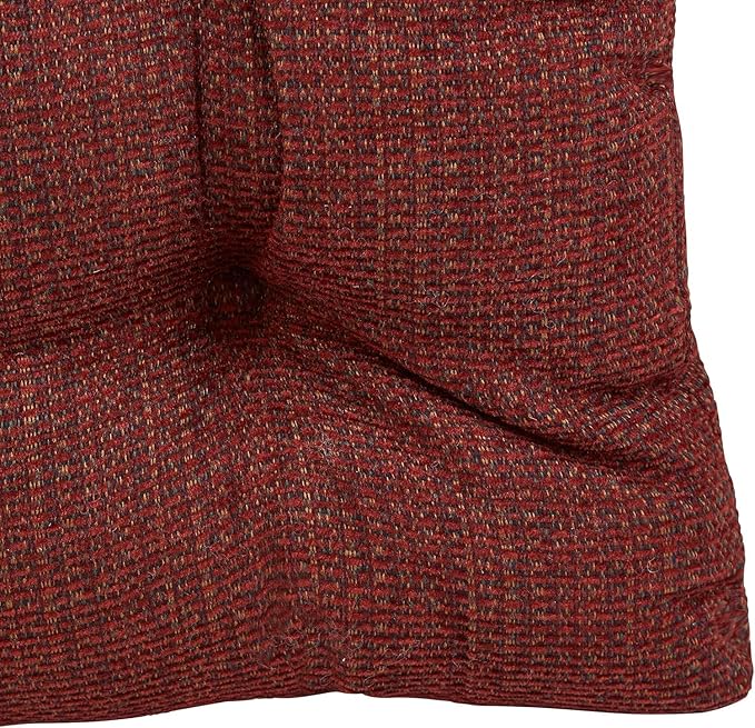 Klear Vu Gripper Overstuffed Universal Non-Slip Dining Chair Cushions for Kitchen Decor or Office Use, U-Shaped Skid-Proof Seat Pad, 17x17 Inches, 2 Count (Pack of 1), Honeycomb Red