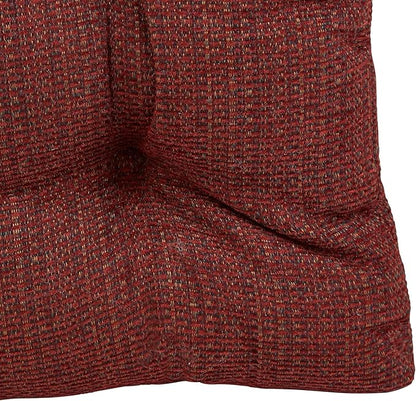 Klear Vu Gripper Overstuffed Universal Non-Slip Dining Chair Cushions for Kitchen Decor or Office Use, U-Shaped Skid-Proof Seat Pad, 17x17 Inches, 2 Count (Pack of 1), Honeycomb Red