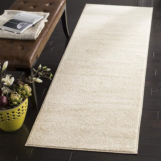 SAFAVIEH Adirondack Collection Runner Rug - 2'6" x 8', Champagne & Cream, Modern Ombre Design, Non Shedding & Easy to Clean, Ideal for Hallway, Foyer, Kitchen, Entryway, Bedroom (ADR113W)