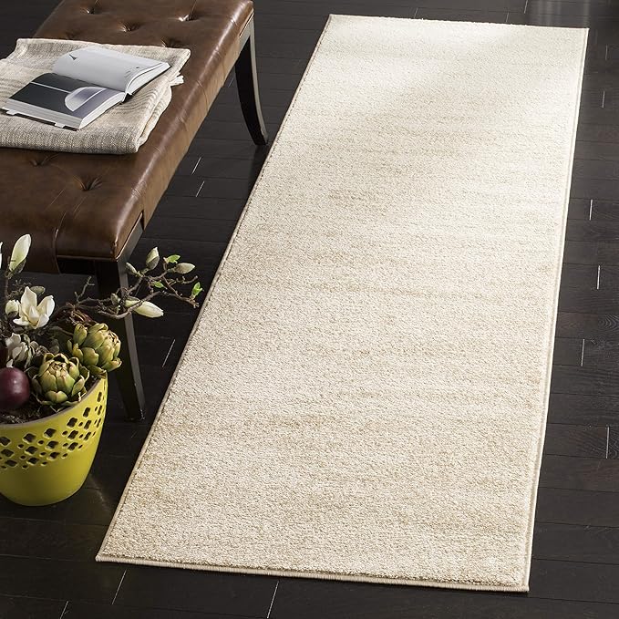 SAFAVIEH Adirondack Collection Runner Rug - 2' x 14', Champagne & Cream, Modern Ombre Design, Non Shedding & Easy to Clean, Ideal for Hallway, Foyer, Kitchen, Entryway, Bedroom (ADR113W)