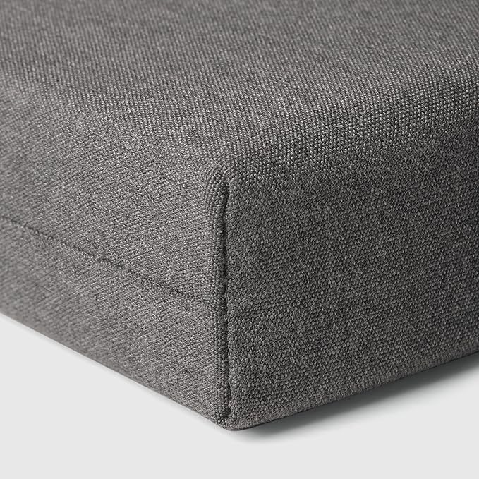 WestinTrends Solace Outdoor Patio Kitchen Dining Chair Square Seat Cushions Set of 4, 20 x 18, Grey