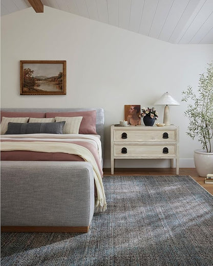 Loloi Angela Rose Ember Collection EMB-09 Denim/Charcoal 9'-6" x 13'-1" Area Rug