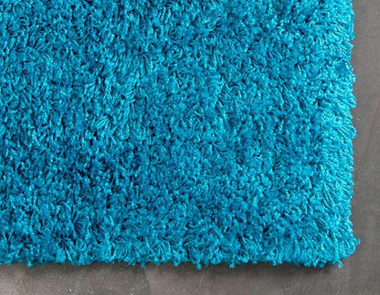 Unique Loom Solid Shag Collection Area Rug (8' x 11' Rectangle, Turquoise)