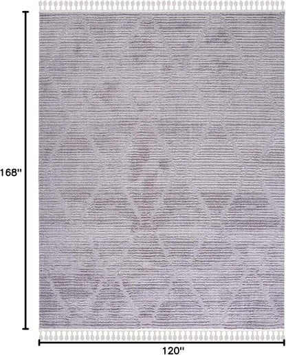 SAFAVIEH Marrakesh Collection Area Rug - 10' x 14', Grey, Bohemian Design, Ideal for High Traffic Areas in Living Room, Bedroom & Dining Room (MRK517F-10)