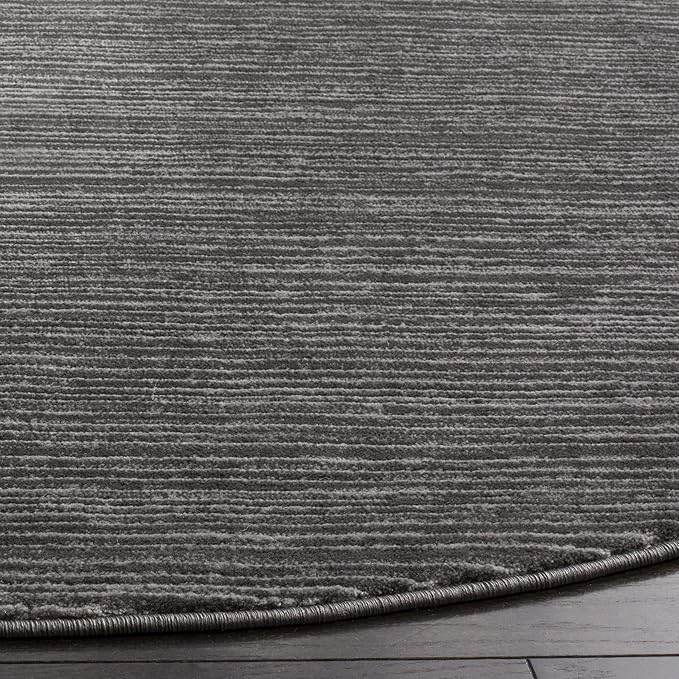 SAFAVIEH Vision Collection Area Rug - 5' Round, Grey, Modern Ombre Design, Non-Shedding & Easy to Clean, Ideal for Living Room, Bedroom, Dining Space (VSN606D)