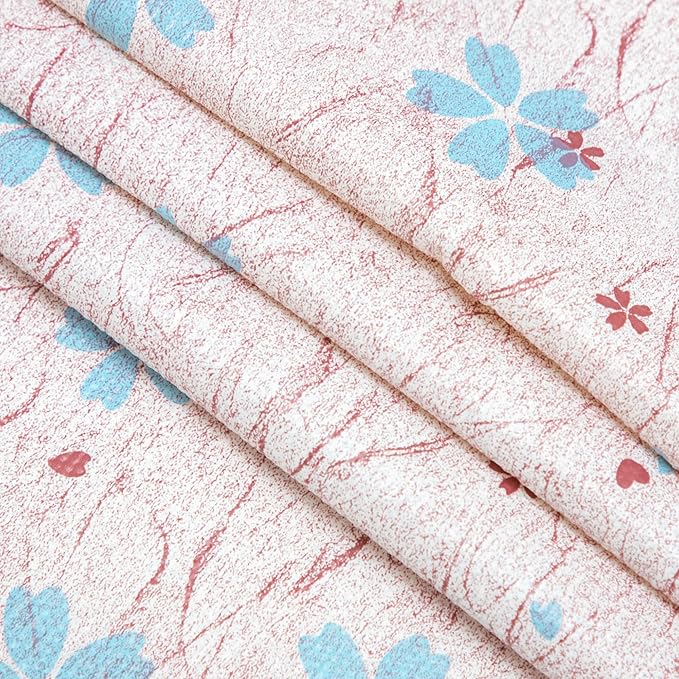 RAY STAR 12X120 Inch Shelf Liner for Kitchen Cabinets, Non-Adhesive Cabinet Liner Washable, PVC Drawer Liner for Dresser Non-Slip Bathroom (Blue-Floral)(4 Roll)