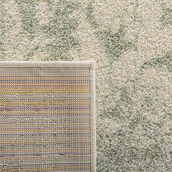 SAFAVIEH Adirondack Collection Runner Rug - 2'6" x 10', Ivory & Sage, Distressed Vintage Floral Design, Non-Shedding & Easy to Clean, Ideal for Hallway, Foyer, Entryway, Bedroom (ADR109V)