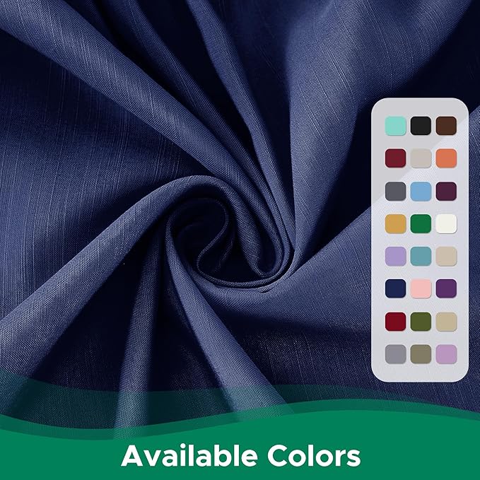 Biscaynebay Wrap Around Bed Skirts for King & Cal King Beds 18" Drop, Navy Adjustable Elastic Dust Ruffles Easy Fit Wrinkle Resistant Silky Luxurious Fabric Machine Washable