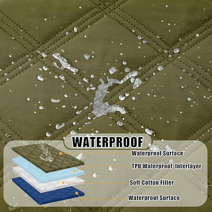 Smiry Waterproof Dog Bed Cover Blanket 30x53, Soft Reversible Pet Blanket, Washable Leakproof Cats Dogs Couch Cover for Sofa, Couch, Furniture, Lattice, Green/Navy