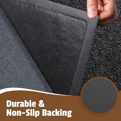 Front Door Mat Outside Entrance, 48" x 36" Doormat Outdoor Indoor Entrance, Non Slip Indoor Mats for Entryway, Heavy Duty Waterproof Low Profile Welcome Mat for Entry, Patio, High Traffic Areas