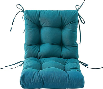 ARTPLAN Seat/Back Outdoor Chair Cushion,Set of 4 Patio Chair Cushion with Tie,Tufted Replacement for Patio Furniture,20x20x4 Inches,4 Count