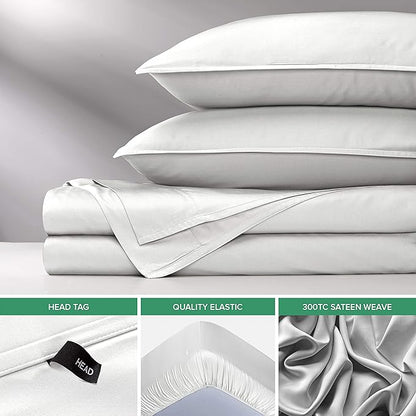 Pure Bamboo California King Sheets, Genuine 100% Organic Viscose Derived from Bamboo Bed Sheet Set, Soft & Cooling, Double Stitching, 2 Year Quality Promise (California King, White)