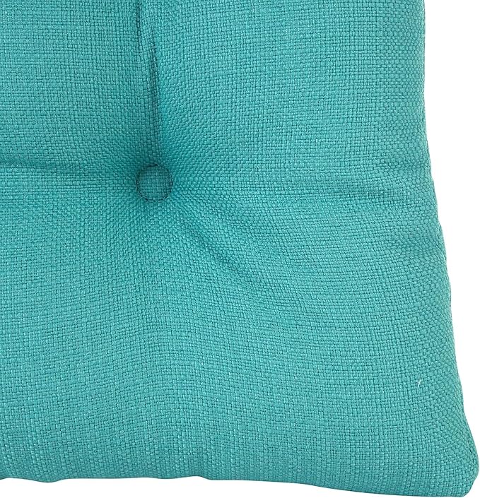 Klear Vu Gripper Overstuffed Universal Non-Slip Dining Chair Cushions for Kitchen Decor or Office Use, U-Shaped Skid-Proof Seat Pad, 17x17 Inches, 2 Count (Pack of 1), Solid Teal