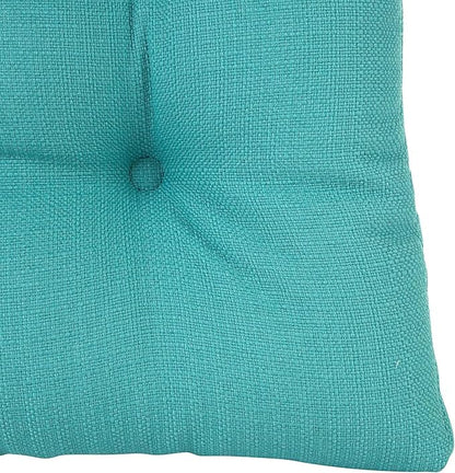 Klear Vu Gripper Overstuffed Universal Non-Slip Dining Chair Cushions for Kitchen Decor or Office Use, U-Shaped Skid-Proof Seat Pad, 17x17 Inches, 2 Count (Pack of 1), Solid Teal