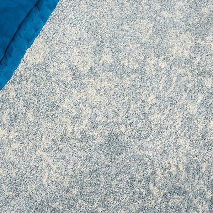SAFAVIEH Adirondack Collection Accent Rug - 2' x 3', Slate & Ivory, Distressed Vintage Floral Design, Non-Shedding & Easy to Clean, Ideal for Front Door, Kitchen, Entryway, Foyer (ADR109T)
