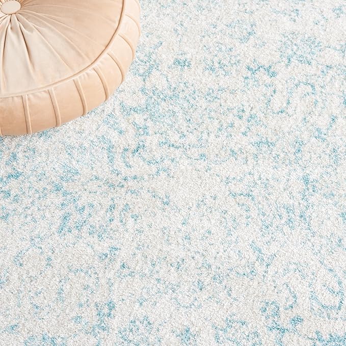 SAFAVIEH Adirondack Collection Runner Rug - 2'6" x 16', Ivory & Light Blue, Distressed Design, Non-Shedding & Easy to Clean, Ideal for Hallway, Foyer, Entryway, Bedroom (ADR109L)