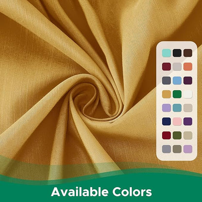 Biscaynebay Wrap Around Bed Skirts for King & Cal King Beds 16" Drop, Gold Adjustable Elastic Dust Ruffles Easy Fit Wrinkle Resistant Silky Luxurious Fabric Machine Washable