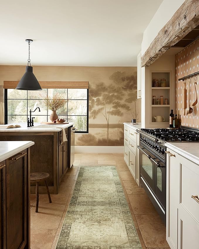 Loloi Magnolia Home by Joanna Gaines Banks Collection BAN-06 Natural/Granite 8'-6" x 11'-6", .13" Pile Height, Machine Washable, Area Rug