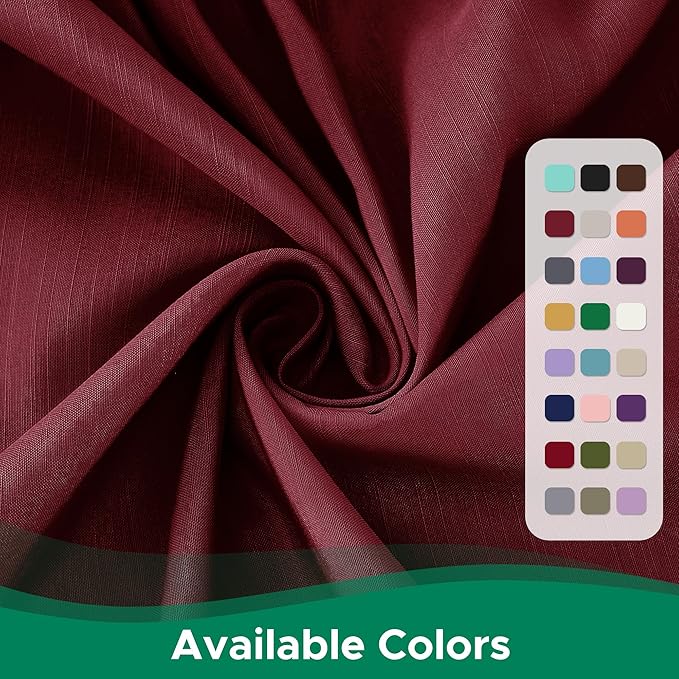 Biscaynebay Wrap Around Bed Skirts for King & Cal King Beds 15" Drop, Burgundy Adjustable Elastic Dust Ruffles Easy Fit Wrinkle & Fade Resistant Silky Luxurious Fabric Machine Washable