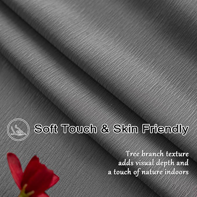 MAIHER Grey Pinch Pleat 144 Inch Curtains Extra Long Sheer 12ft Curtains for Living Room Soft Touch Light Filtering Pleated Drapes with Ajustable Hooks, Grey, 42" W x 144" L, 2 Panels
