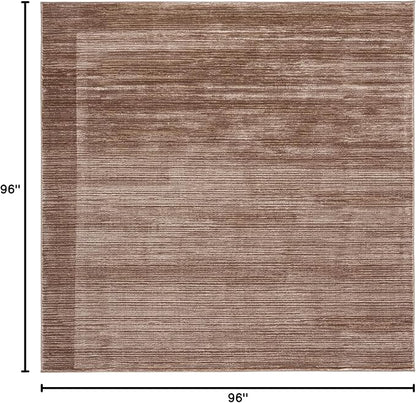 SAFAVIEH Vision Collection Area Rug - 8' Square, Light Brown, Modern Ombre Design, Non-Shedding & Easy to Clean, Ideal for Living Room, Bedroom, Dining Space (VSN606C)