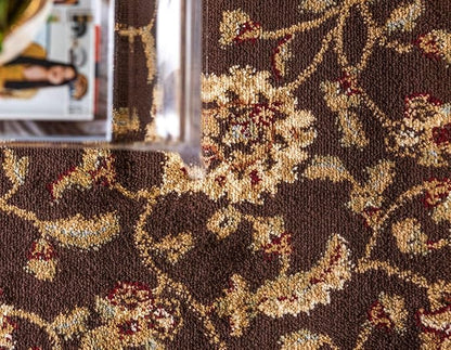 Unique Loom Voyage Collection Traditional Oriental Classic Intricate Design Area Rug (3' 3 x 5' 3 Rectangular, Brown/Ivory)