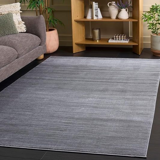 SAFAVIEH Area Rug 3x5 - Vision Collection - Silver, Modern Ombre Design, Non-Shedding & Easy to Clean, Ideal for Foyer, Entryway, Bedroom, Accent Space (VSN606G)