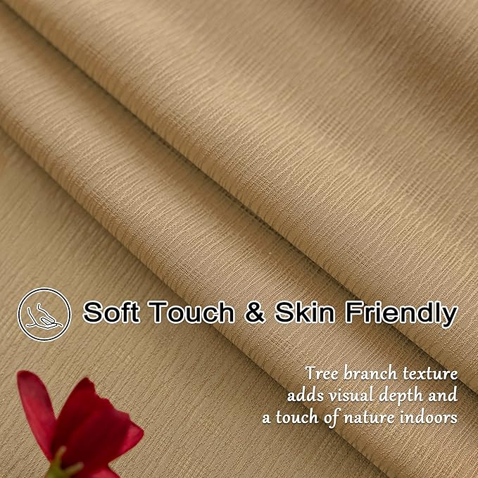MAIHER Khaki Pinch Pleated Sheer Curtains 63 Inches Long Lightweight Light Filtering Curtain Panels Soft Touch Pleated Drapes with Adjustable Hooks for Bedroom, Khaki, 42" W x 63" L, 2 Panels