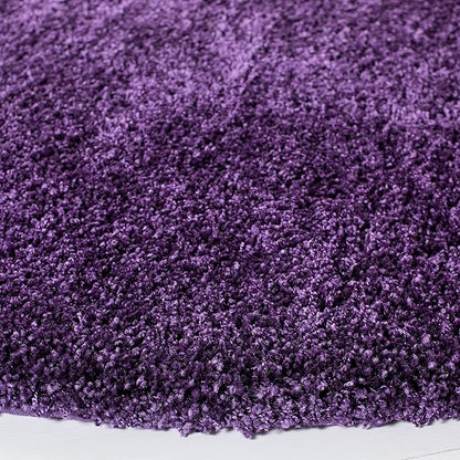 SAFAVIEH Milan Shag Collection 9' Round Purple SG180 Solid Non-Shedding Living Room Bedroom Dining Room Entryway Plush 2-inch Thick Area Rug