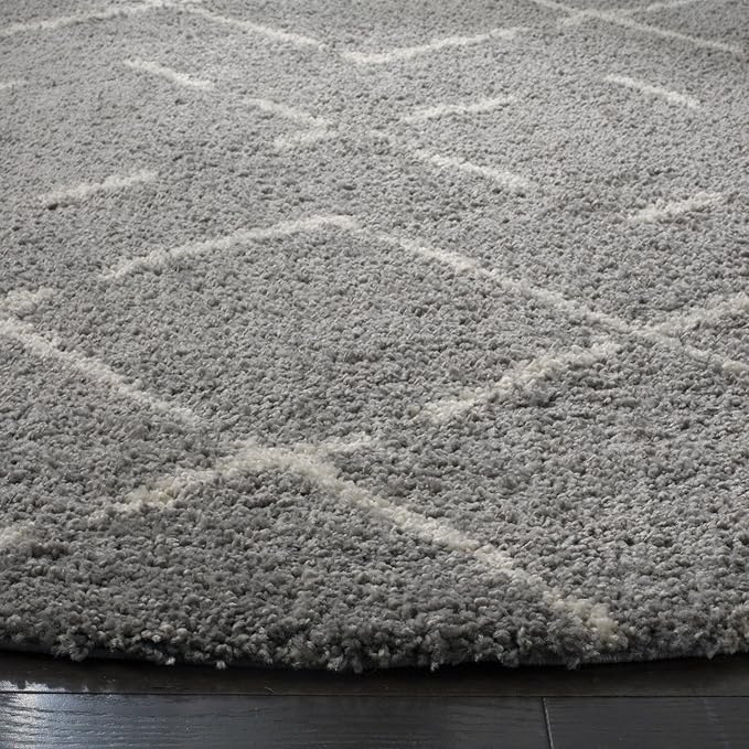 SAFAVIEH Area Rug 9x12 - Arizona Shag Collection - Large - Ivory & Beige, Moroccan Boho Design, Non-Shedding & Easy to Clean, Ideal for Living Room, Bedroom, Dining Space (ASG743A)