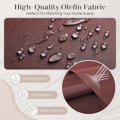 Outdoor Chair Cushions-Patio Chair Cushions Set with Removable Cover 22 X 25 Inch Outdoor Cushions for Patio Furniture Chair Sofa Couch-Red