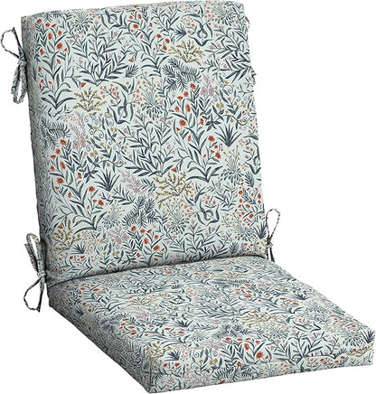 Arden Outdoor Dining Chair Cushion, 20 in x 20 in, Weather-Proof, Rain-Proof, Fade Resistant Patio Cushion for Patio, Dining, or Rocking Chairs 20 x 20, Pistachio Botanical