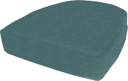Cushion Source Rounded Back Seat Cushion, 19.5" x 20" x 5" deep Indoor and Outdoor Durable seat Cushion Made with Fade Resistant Sunbrella Fabric, Hidden Zipper, Sunbrella Elements Cast Lagoon