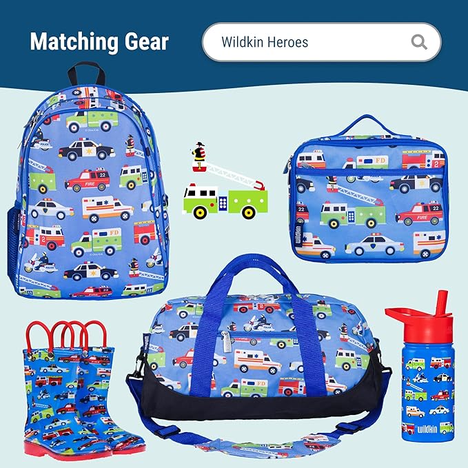 Wildkin Kids Microfiber Nap Mat – Soft Sleep Mat with Pillow, Ideal for School & Travel - Heroes