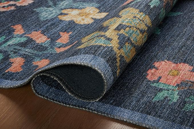 Loloi Rifle Paper Co. Rosa Collection RSA-03 Navy 2'-6" x 12'-0" Runner Rug
