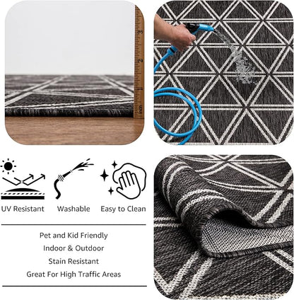Keen Home Design Outdoor Runner Rug - 2x10 Washable Indoor/Outdoor Rug for Patio, Balcony, Kitchen, Garden, Beach, Deck and Porch. Size: 2'2" x 9'11"