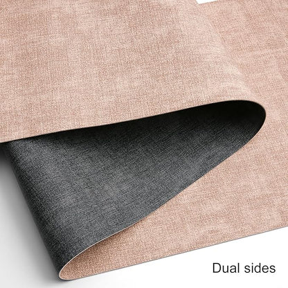 Table Runners 55 Inches Long, Dual-Sided Faux Leather Farmhouse Table Runner Waterproof Heatproof Non-Slip for Living Room Party Home Decor Holiday Decorations(Gray Pink, 12 x 55 Inch)