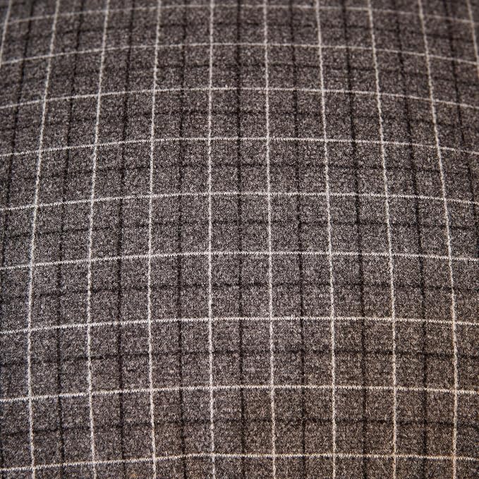 Tweed Throw Pillow Covers Woolen-Style Fabric Square Pillow Cases for Farmhouse Cushion Case and Home Sofa Couch Decor Pack of 2,18x18 Inch (18x18 in, Senior Grey Plaid)