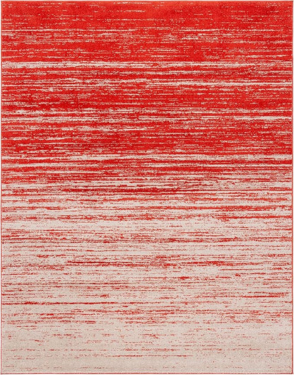 SAFAVIEH Area Rug 8x10 - Adirondack Collection - Large - Orange & Grey, Modern Ombre Design, Non Shedding & Easy to Clean, Ideal for Living Room, Bedroom, Office, Dining Space (ADR113P)