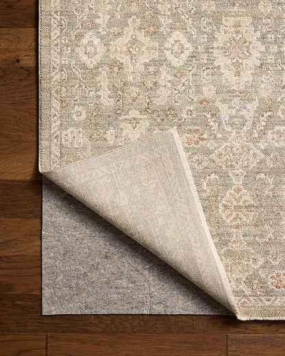 Loloi Chris Loves Julia Palma Collection PLM-03 Lagoon/Natural 5'-3" x 7'-6" Area Rug Vintage Style Boho Living Room Bedroom Carpet