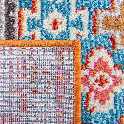 SAFAVIEH Madison Collection Accent Rug - 3' x 5', Rust & Pink, Boho Diamond Distressed Design, Non-Shedding & Easy Care, Ideal for High Traffic Areas in Entryway, Living Room, Bedroom (MAD418Q)